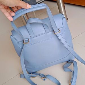 Backpack Cum Handbag In Pretty Pastel Blue Colou