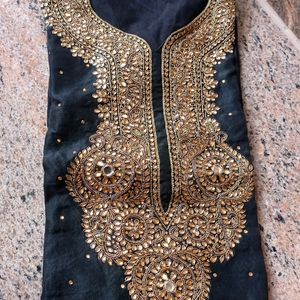 Z Black Wedding Kurti Dupatta Set