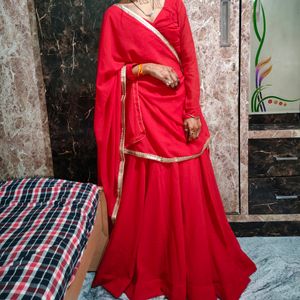 Red Lehenga