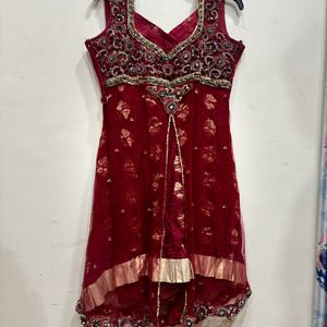 Maroon Kurti With Dupatta