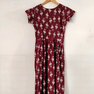 Printed Stretchable Long Dress