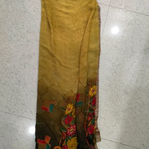 Beautiful Flower Work Saree