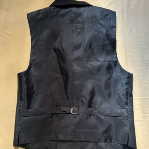 Black Formal Waist Coat For Men. Size-S/38