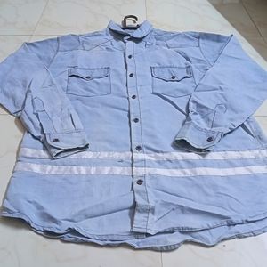 BLUE SHIRT WITH WHITE LINES