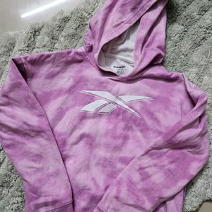 Reebok Lavender Tie and Dye Hooded Sweat Jacket