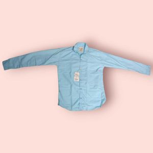 Sky Blue XL size Plain Men's Shirts