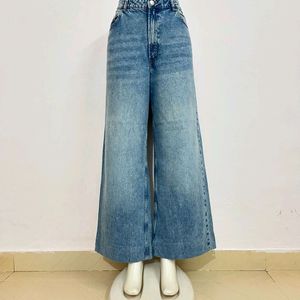 wide twill jeans