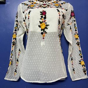 Korean Designer White Top