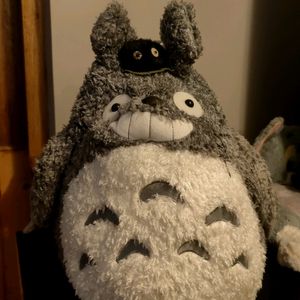 Large 50 Cm Totoro Plush With Dust Bunny On Top