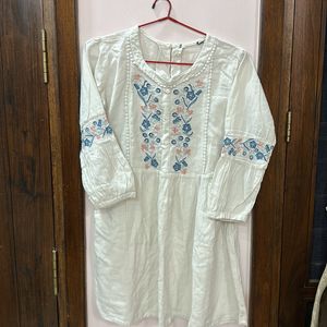 Embroidered White Tunic