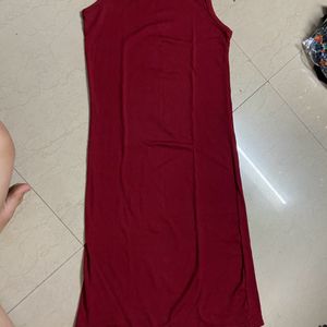 Maroon Bodycon Dress