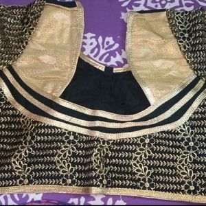 Chanderi Black Blouse Festive Cum Wedding Wear