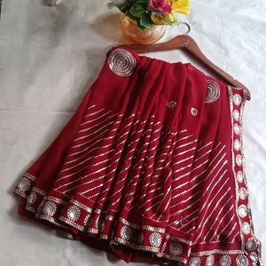 Georgette Saree With Beautiful Sequence Work