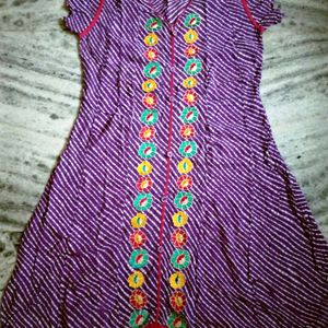 💜Purple Long Kurti For Women