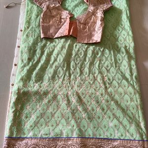 Net Chiffon Sari