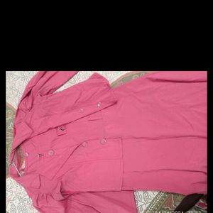 Pink Dress For Casual Woth Jacket