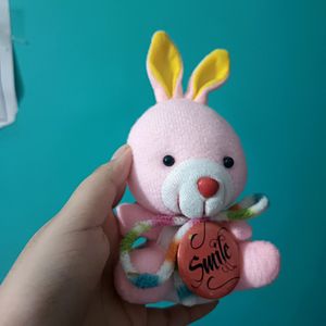 Cute Pink Bunny With A Broch