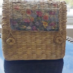 Kouna Handmade Bag With Two Buttoms , Flower Print