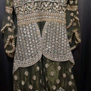 Green Embroidery Lehenga Choli