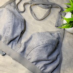 Bra With Straps ( CUTE GREY)