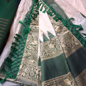 Combo Offer ...full Embroidery Work Saree WITH