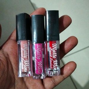 Combo Of 3 Mini Matte Lipstick