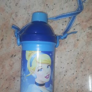 Unused Cinderella Water Bottle Blue