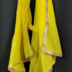 Women Yellow Kurti With Dupatta