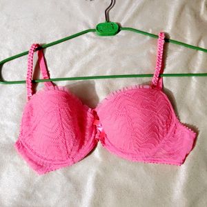 Padded Pink Rose Bra