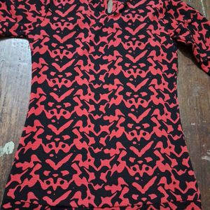 Full Sleeve Red Black Top