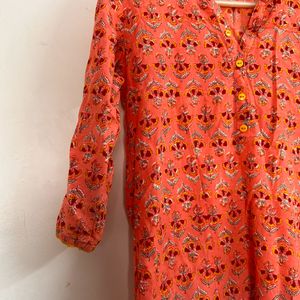 Cotton Coral kurta