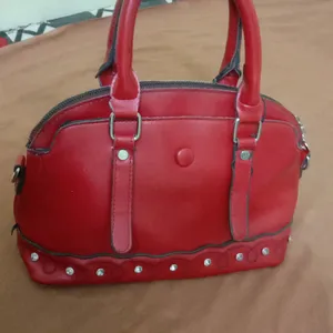 Red Fancy Hand Bag