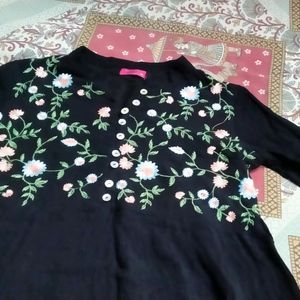 embroidery frock kurti cum dress