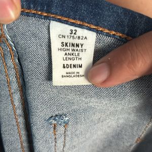 Denim Skinny High Waste Jeans