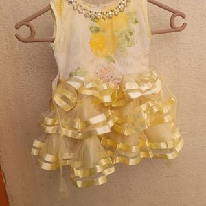 Frill Yellow Frock