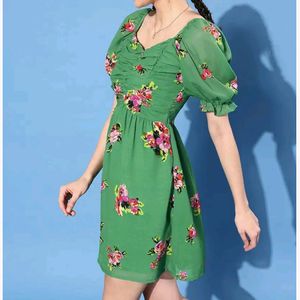 Cute Floral Printed Dress ☘️