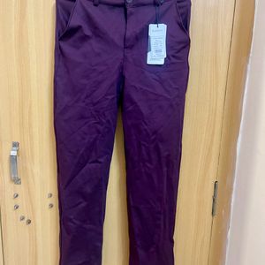 New With Tag Plum Coloured 30 Waist Formal Pant