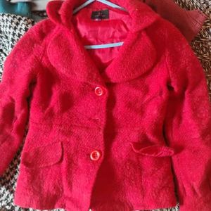 Very Stylish Fur Red Coat For Winter