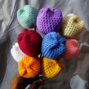 Single Crochet Lavender Tulip Bouquet