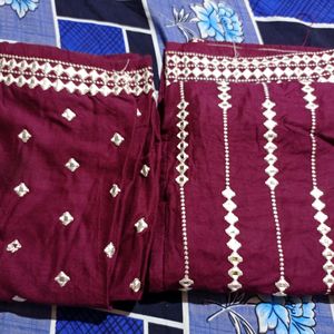 Embroidery Cotton kurti n sarara