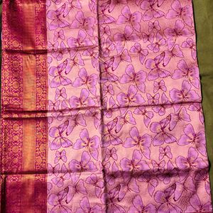 Fixed New Fancy Floral Design Saree