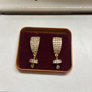 AD Stone Gold Covering Earrings