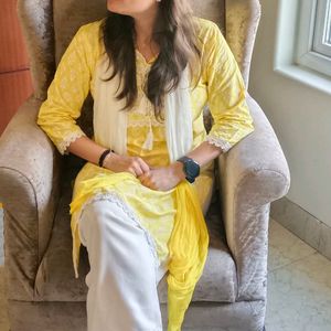 Yellow Embroidered Suit Set