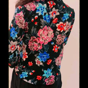 Floral Pattern Shirt For Women