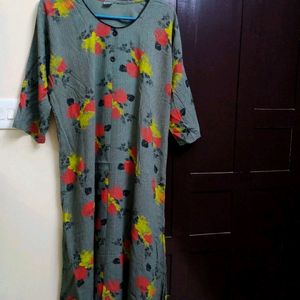 Charcoal Floral Kurti