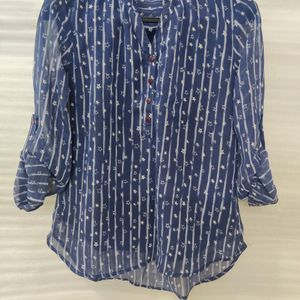 Blue Shirt With Star Prints