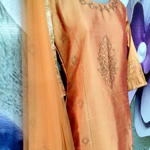 Zorba Silk Kurta Pant With Duppata Set