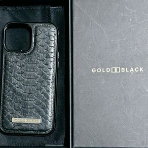 GoldBlack Python Leather Case