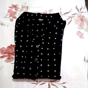 Brand New Roadster Printed Black Shirt For Women