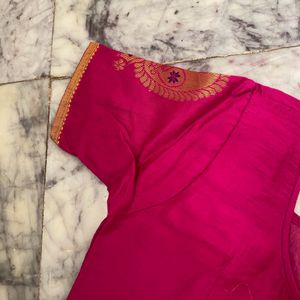 Stitched Pink Color Blouse